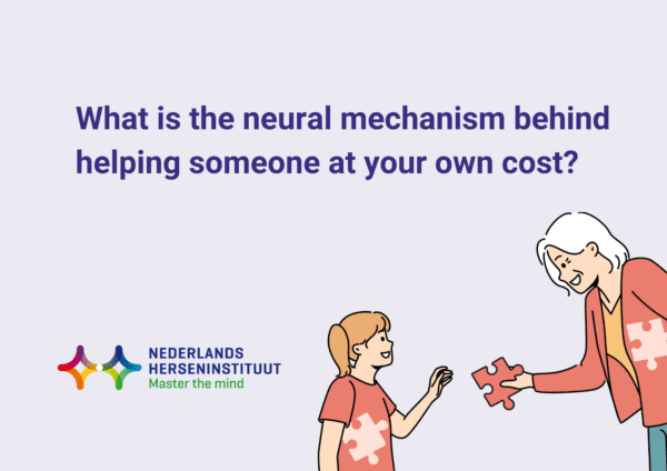 What is the neural mechanism behind helping someone at your own cost?