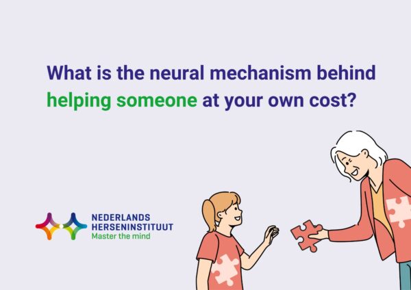 What is the neural mechanism behind helping someone at your own cost?